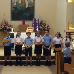 Prayers of the Faithful were read by the 5th graders.