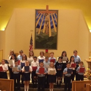 The 5rd graders did a beautiful choral reading.